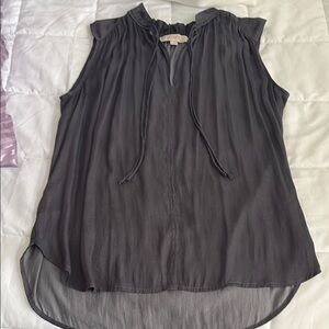 LOFT Charcoal Sleeveless‎ Blouse S